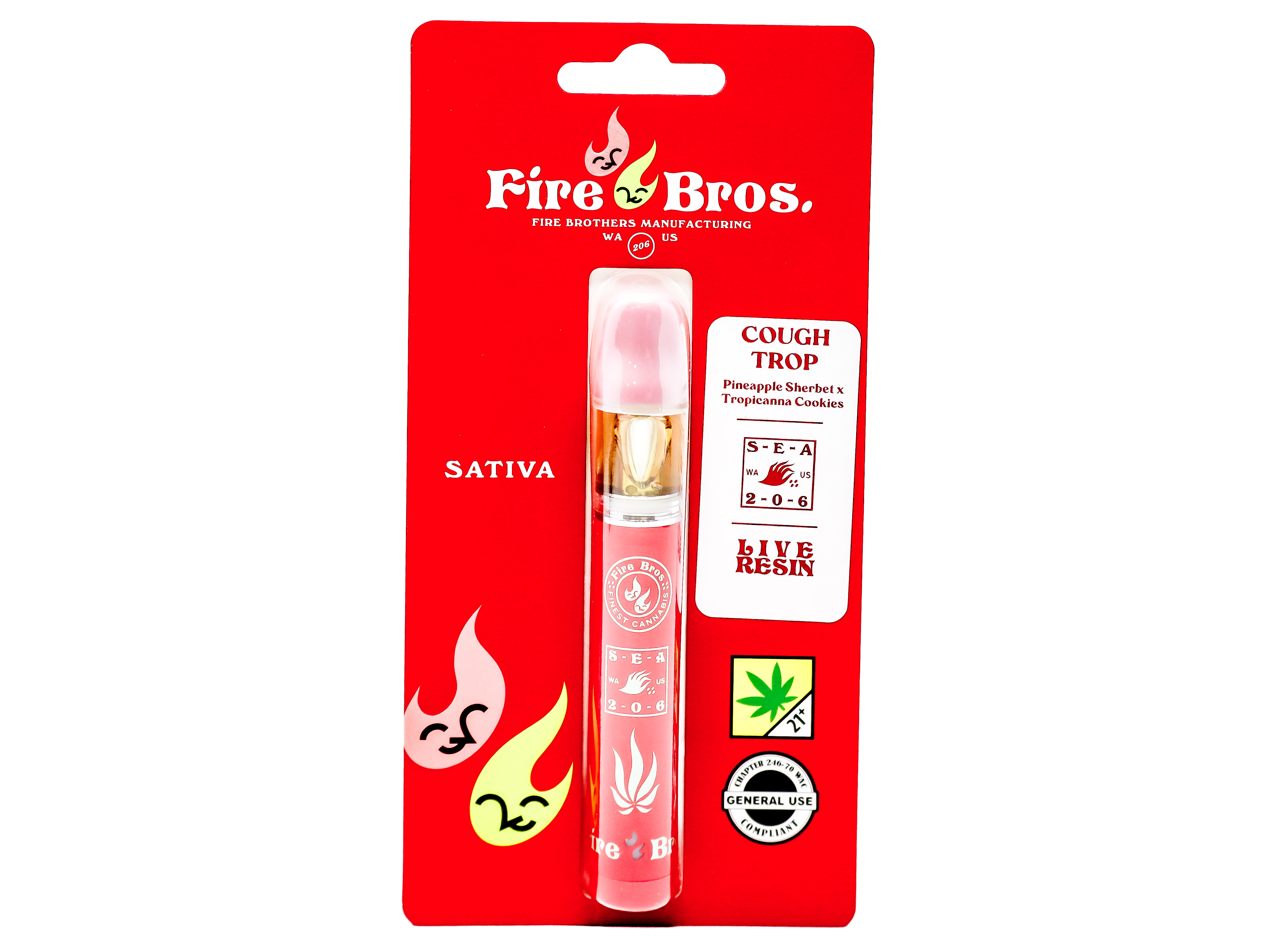 Photograph of product: FRB Cough Trop Live Resin Disposable Cart 50389