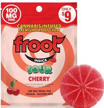 Photograph of product: Sour Cherry [I] - 100MG Gummy Single