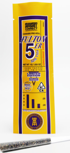 Photograph of product: Sunset Connect | Magic Johnstoned 1g Preroll   1 G