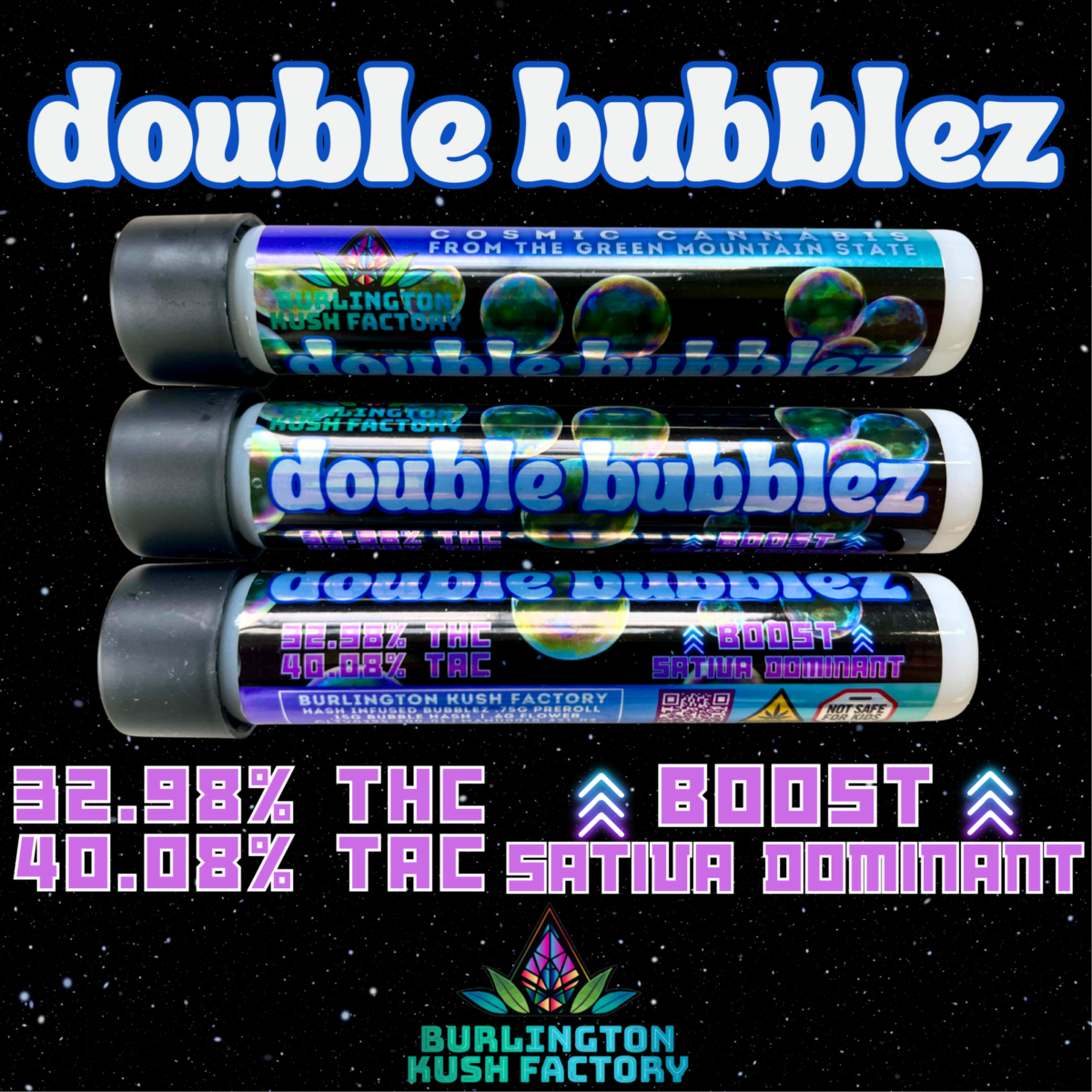 Photograph of product: Double Bubblez au chocolat-Infused Pre-roll