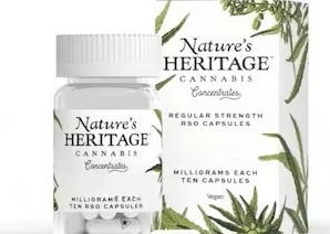 Photograph of product: Nature's Heritage: RSO Capsules 10mg - 10pk