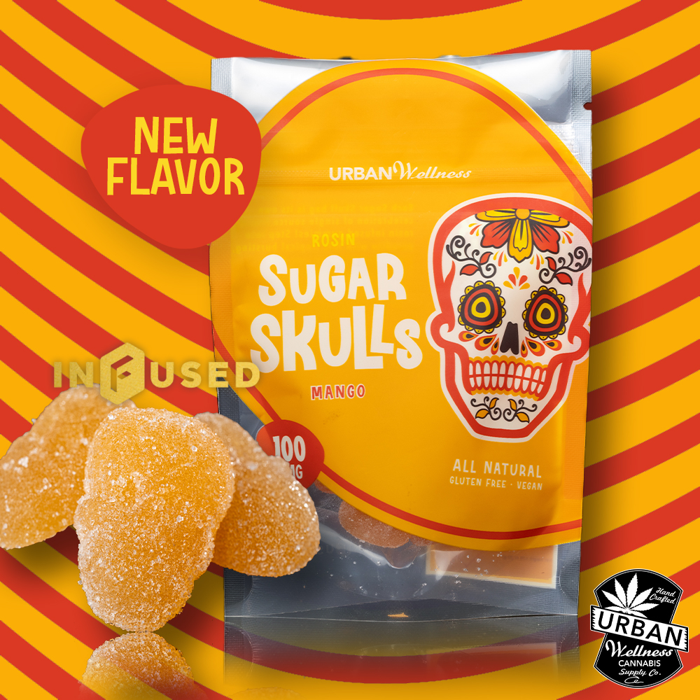 Photograph of product: Urban Wellness - Sugar Skulls - Mango - 100mg