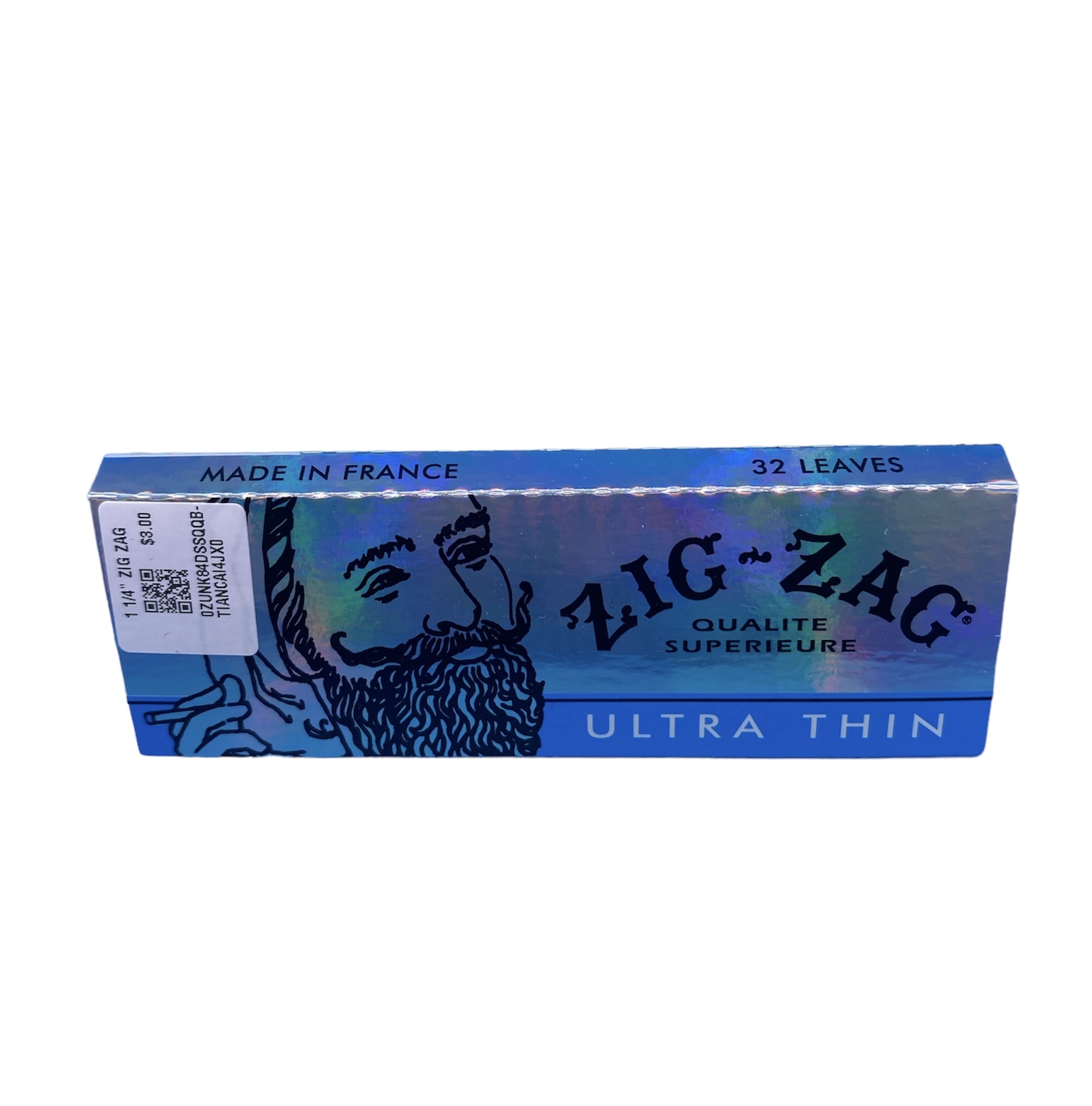 Photograph of product: 1 1/4" ZIG ZAG ULTRA THIN ROLLING PAPERS