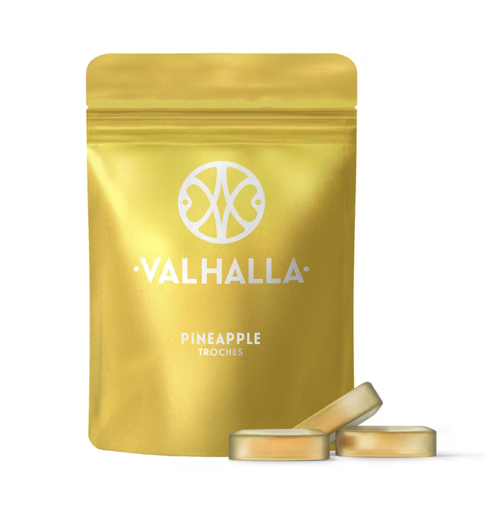 Photograph of product: Valhalla l Pineapple RSO Full Spectrum Soft Lozenge 10pk l 100mg