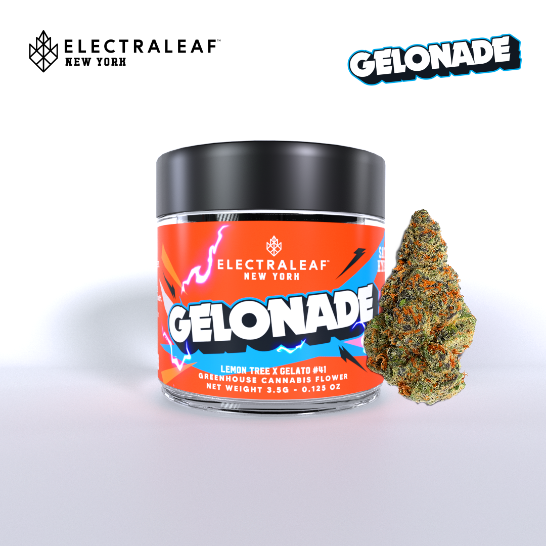 Photograph of product: ELECTRALEAF | GELONADE | Oui'd-HYBRID | 22.36% TH-oui | 3.5G FLOWER