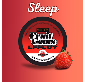 Photograph of product: Munchas Sleep Strawberry Fruit Gems