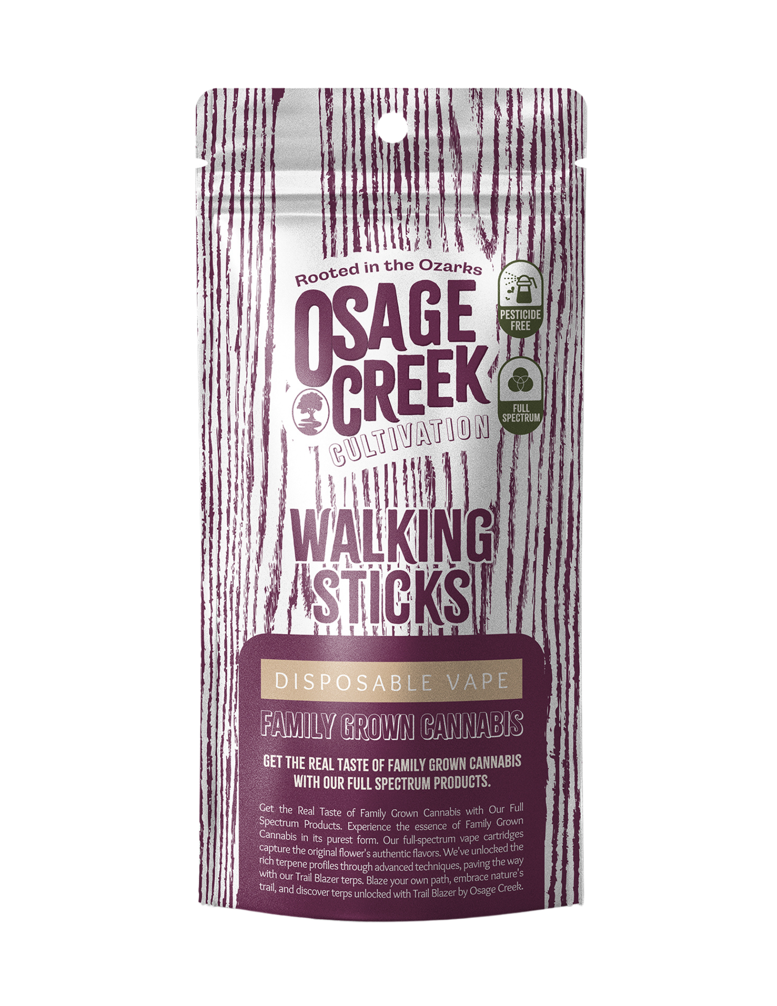 Photograph of product: Disposable Vape - Cambo Kush  Walking Stick (Trailblazer) - Osage