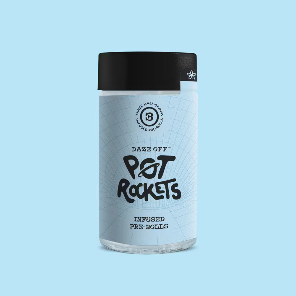 Photograph of product: DAZE OFF Joint 1.5g FSHO Infused Pot Rockets: Brainteaser 3pk