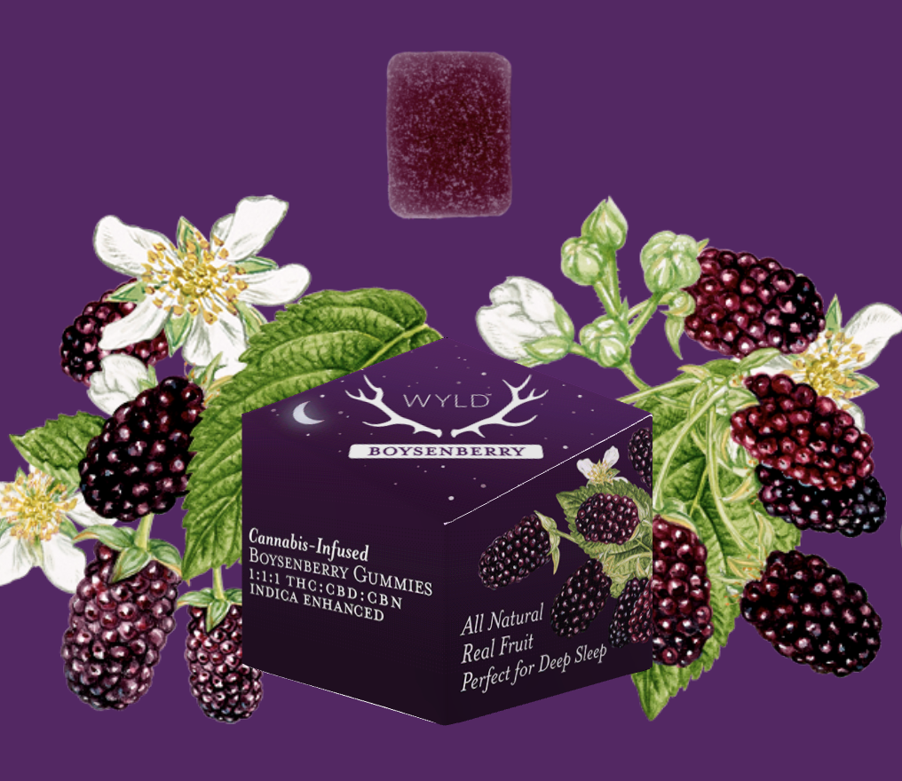 Photograph of product: Gummies - BOYSENberry Oui'd - 1:1:1 (TH-oui:CBD:CBN) - 20 Pcs - 100mg