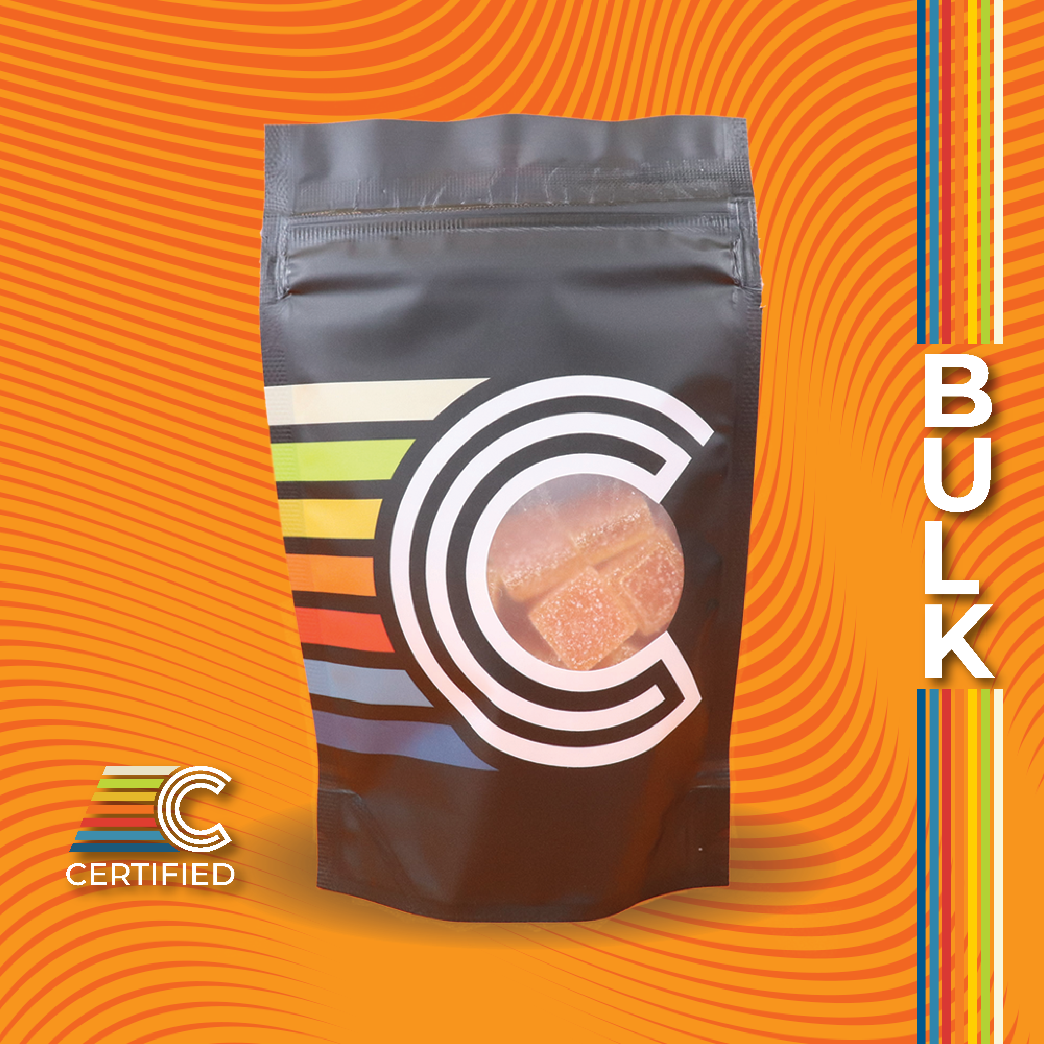 Photograph of product: Certified Cultivators | Tangerine Citrines 40pc | 400mg Gummies