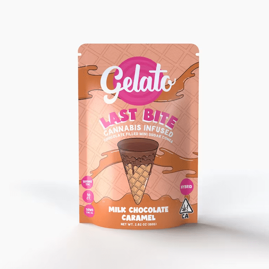 Photograph of product: Gelato Last Bite Milk Chocolate Caramel 100mg - 