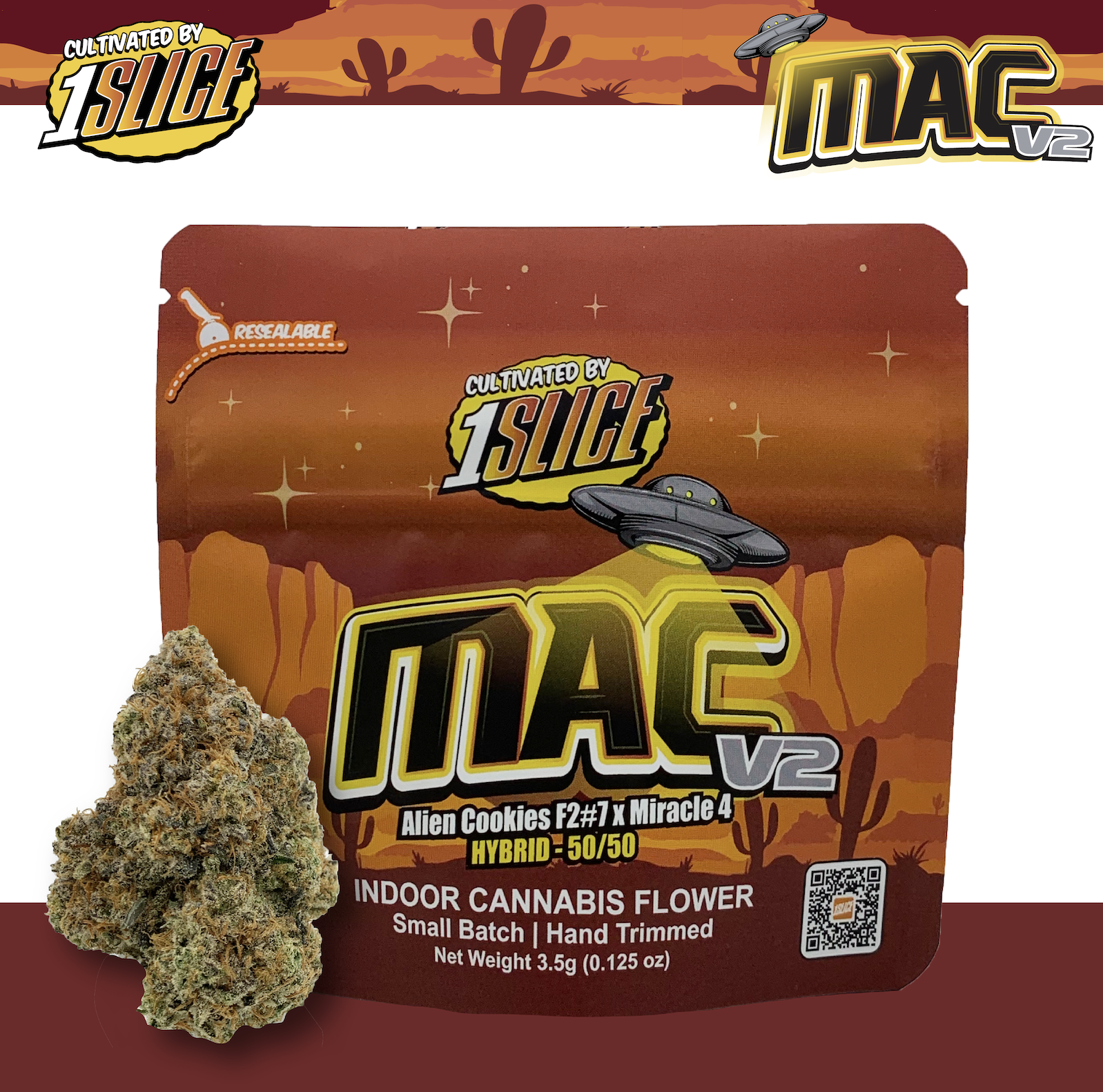Photograph of product: 1Slice |  Flower | Mac V2 - 1g