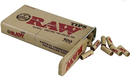 Photograph of product: Raw Pre-Rolled Tips | 100ct | Tin