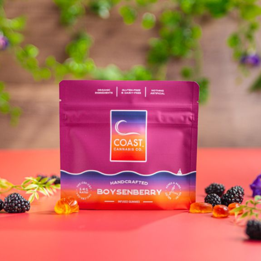 Photograph of product: Boysenberry 1:4:1 | 100 mg 20 Pieces