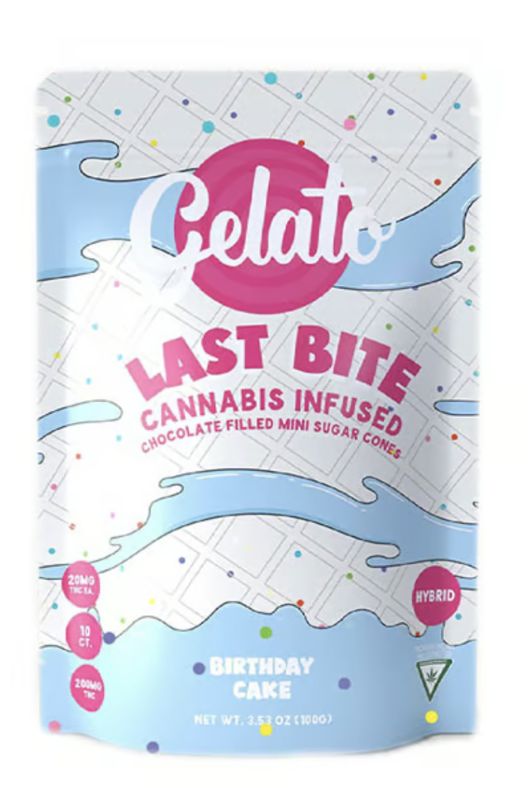 Photograph of product: Birthday Cake | 200mg "Last Bite" Mini Sugar Cones