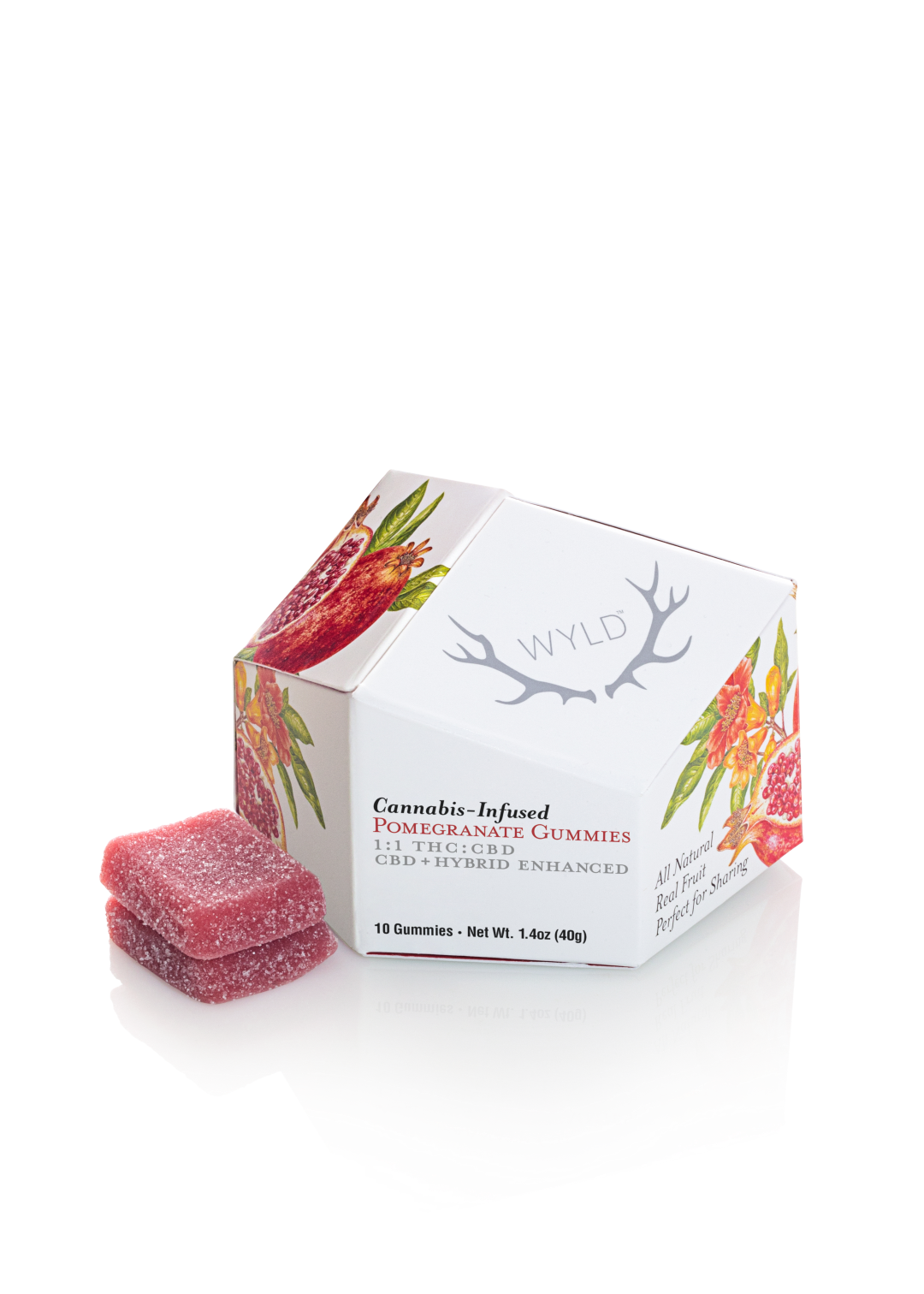 Photograph of product: Wyld - Pomegranate Gummies 1:1 CBD:TH-oui