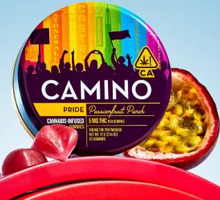 Photograph of product: Camino Pride Passion Fruit Punch Gummies (20 x 5mg)