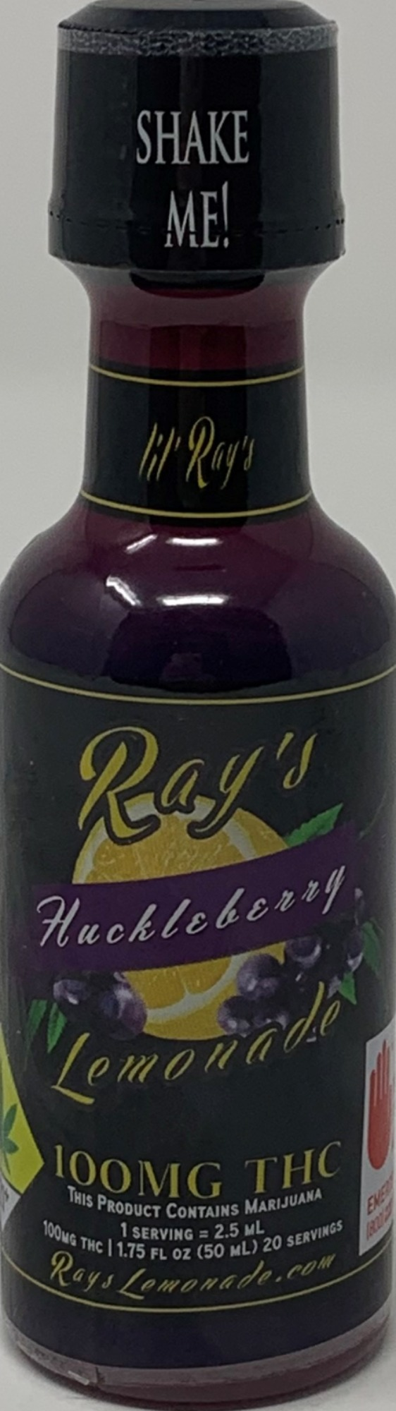 Photograph of product: RAY Lil Huckleberry Lemonade 100mg 1.75oz