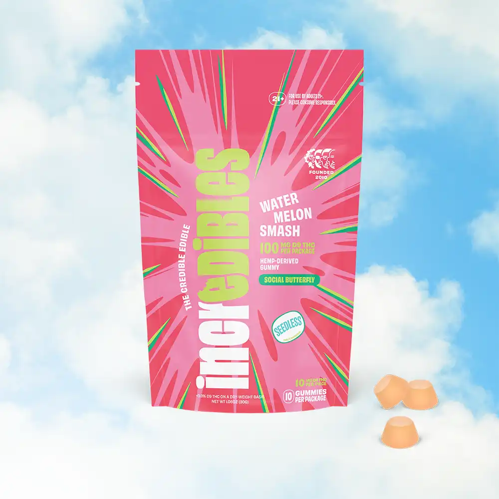 Photograph of product: Incredibles | Watermelon Smash Gummies 100mg