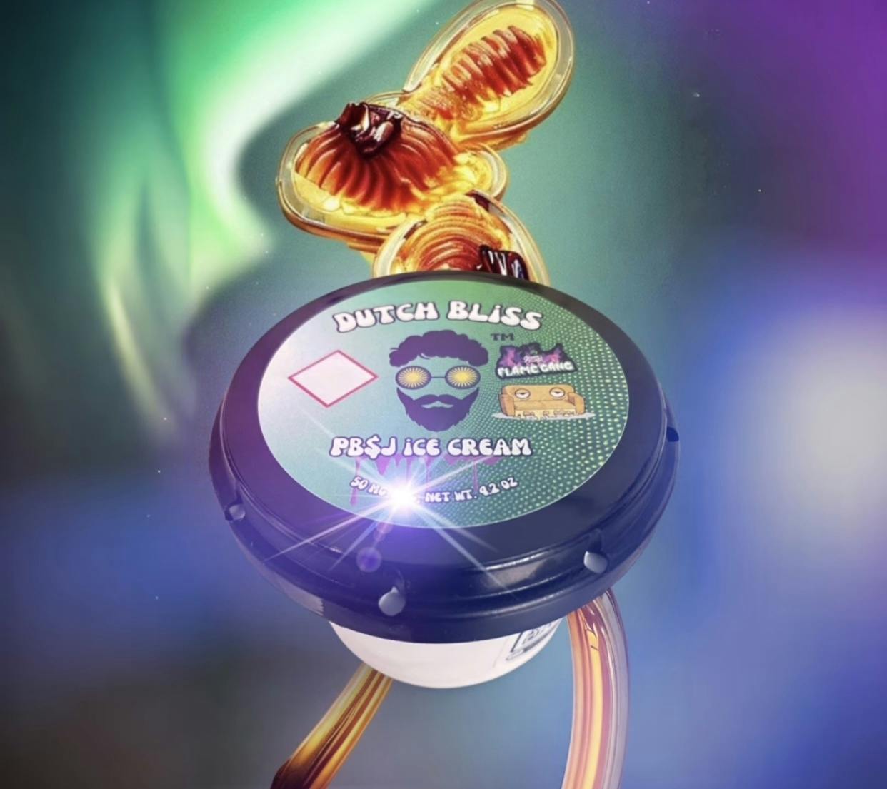 Photograph of product: PB&J 50MG- Dutch Bliss Rosin Ice Cream