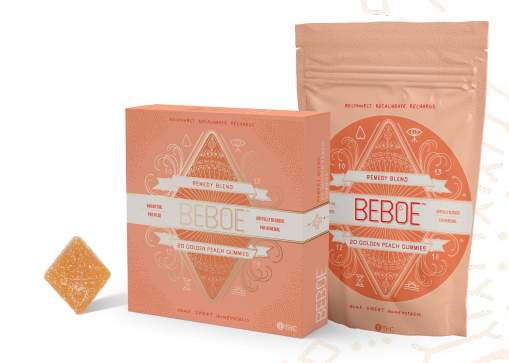 Photograph of product: Golden Peach | 2:1 CBD:TH-oui | 20pk Soft Lozenges