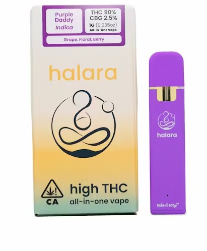 Photograph of product: PURPLE DADDY HIGH THC AIO 1G