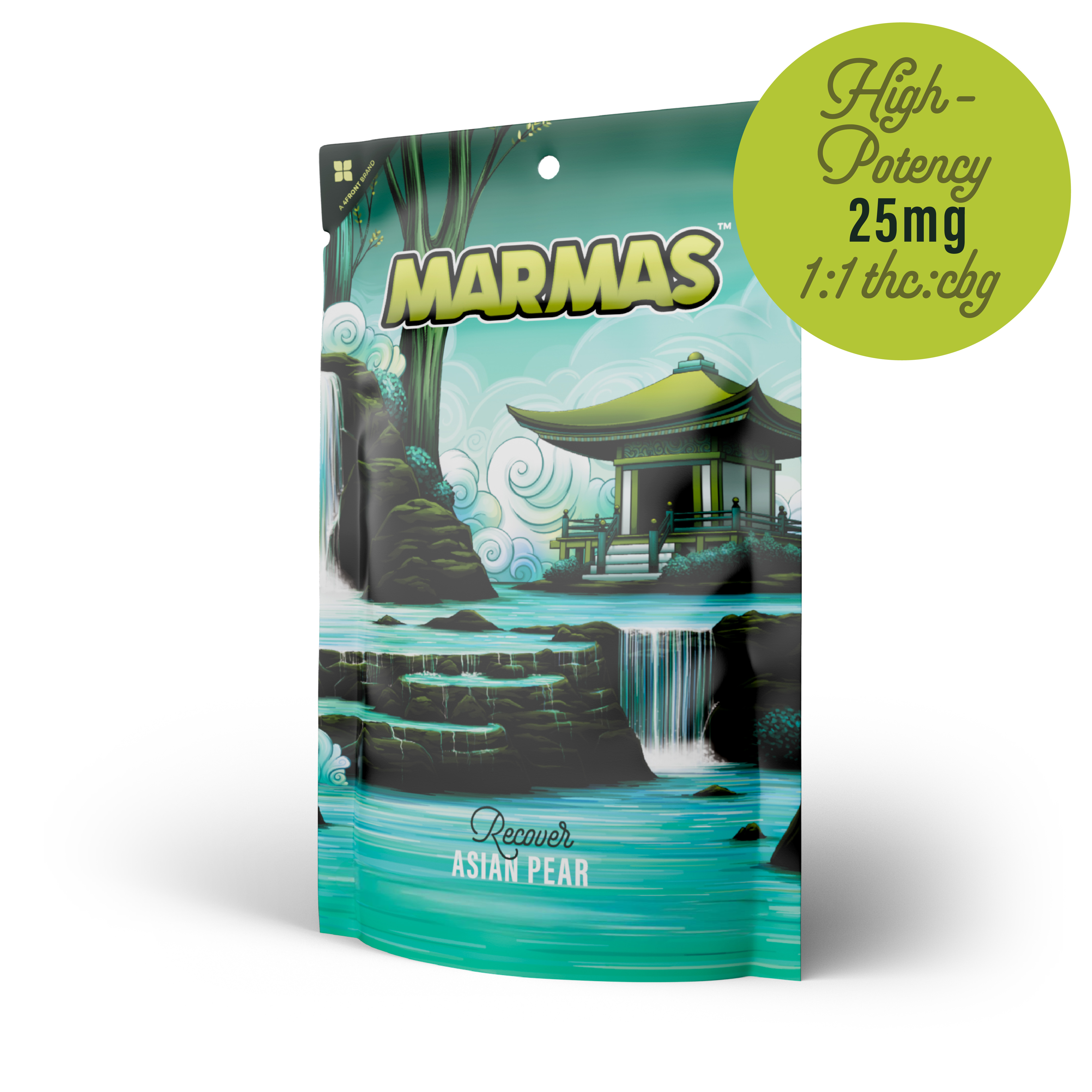 Photograph of product: Gummies | Marmas | Asian Pear High Dose [1:1 TH-oui:CBG] [20pk] [25mg each]