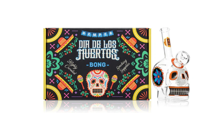Photograph of product: Bongs Dia De Los Muertos Skull