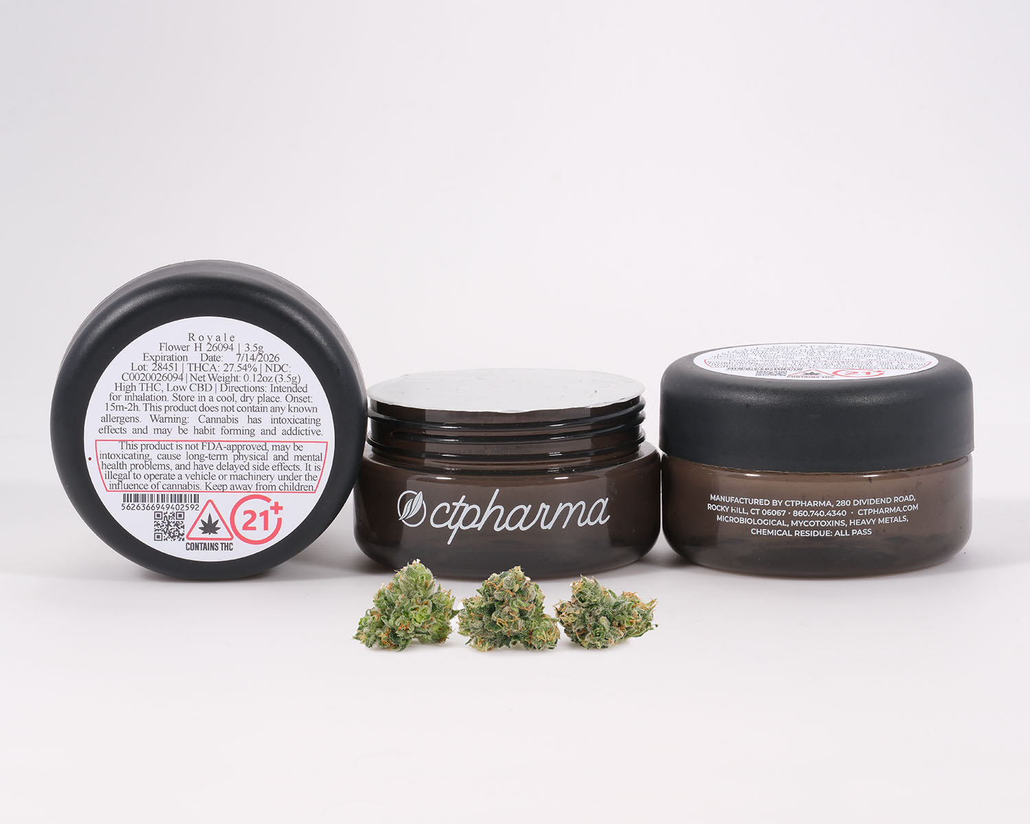 Photograph of product: HYB: Royale Flower | 3.5g Flower (H) | 26094