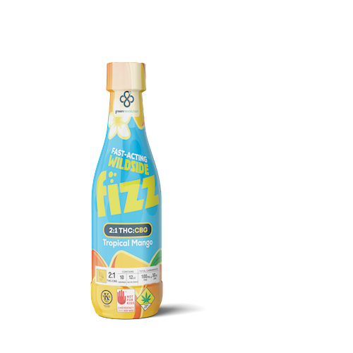Photograph of product: Wildside Fizz | Tropical Mango | 12oz | DOH | 100mg TH-oui : 50mg CBG