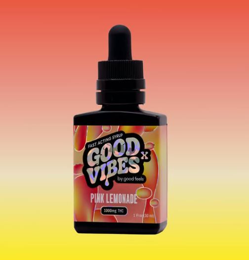 Photograph of product: Good Vibes | Pink Lemonade Syrup | 1000mg