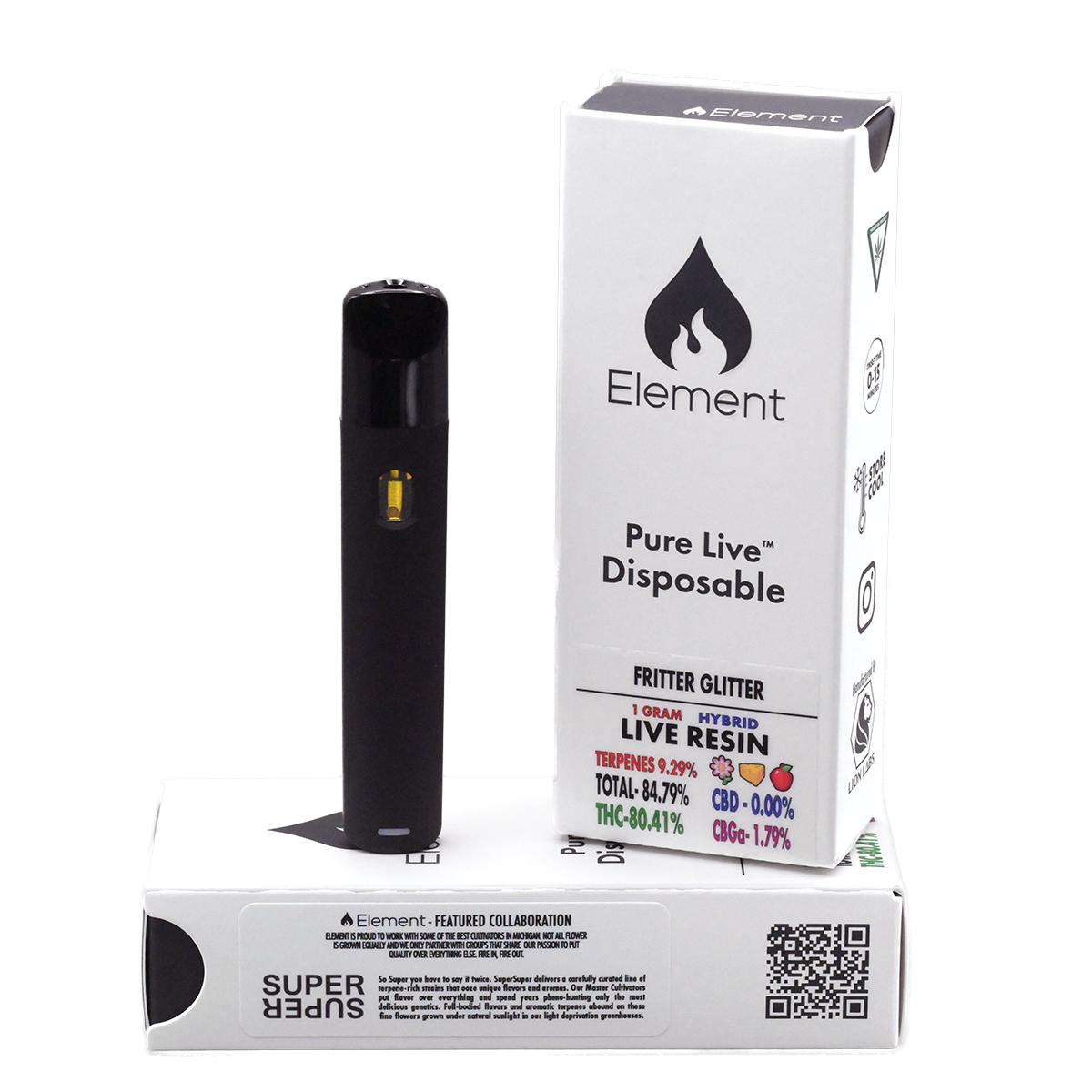 Photograph of product: Fritter Glitter Pure Live Disposable