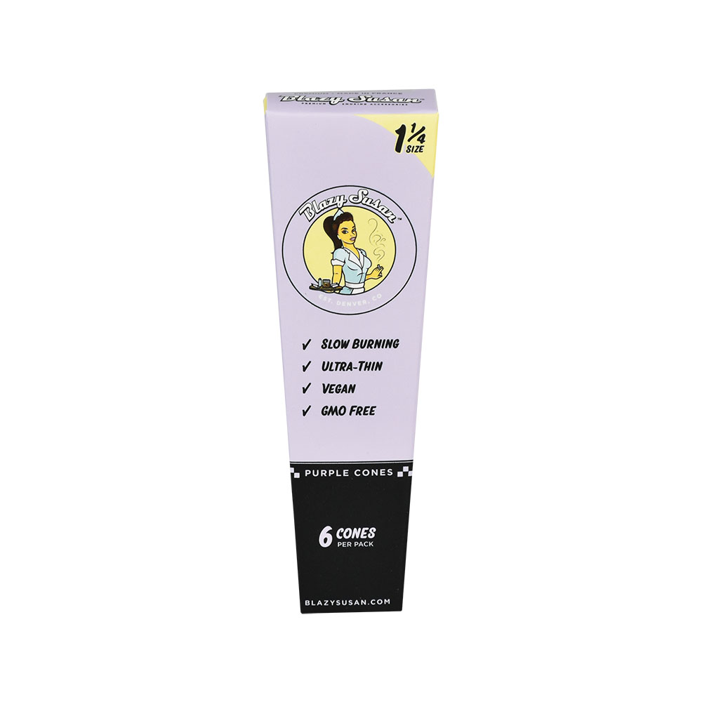 Photograph of product: Blazy Susan | 1 1/4" Pre Rolled Cones | Purple
