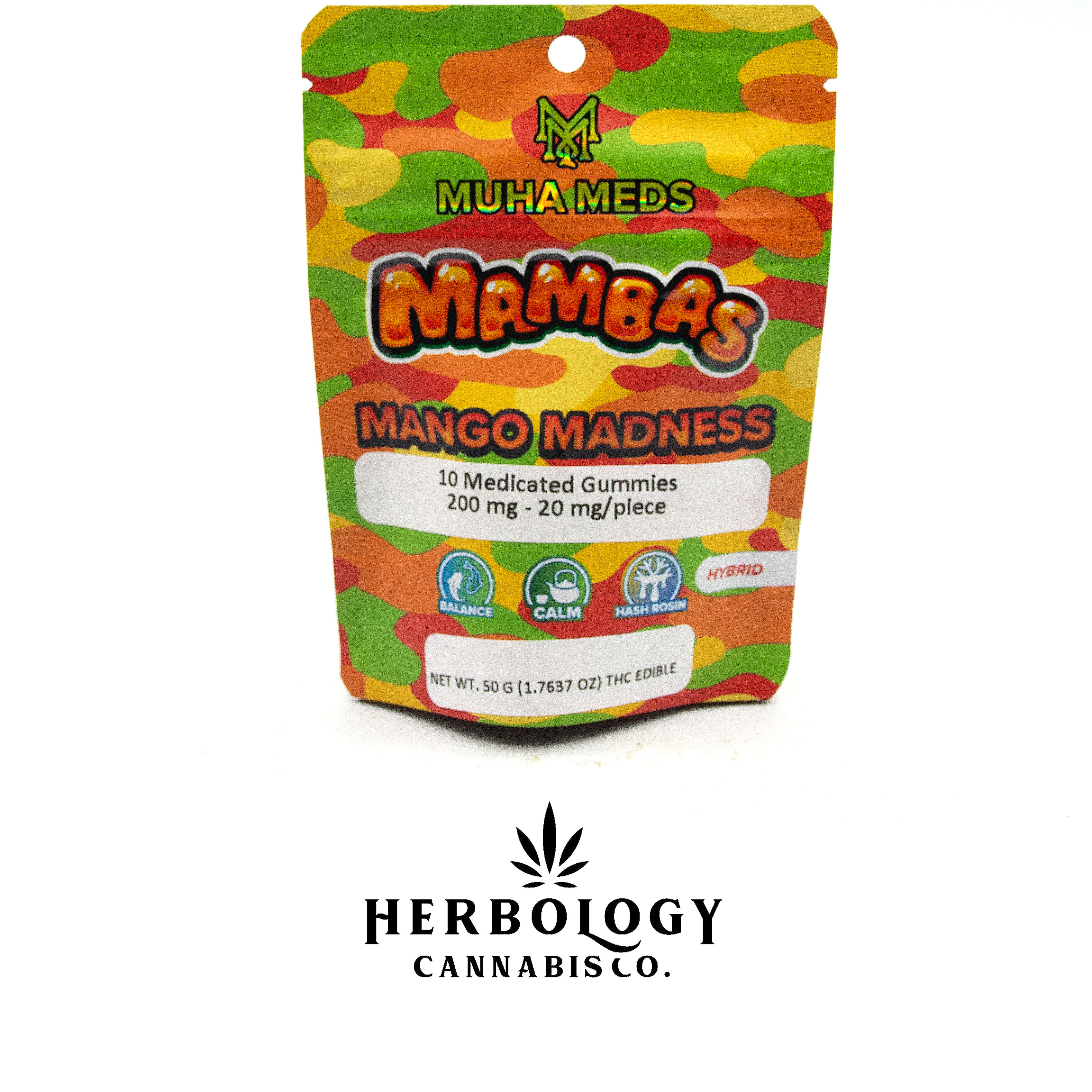 Photograph of product: Muha Meds Mambas | Gummy | Mango Madness | 200mg