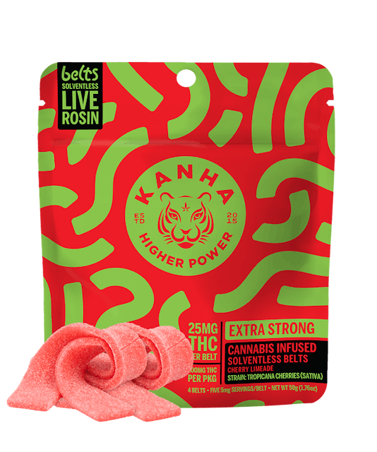 Photograph of product: Cherry Limeade Solventless Live Rosin Belts 100mg - 