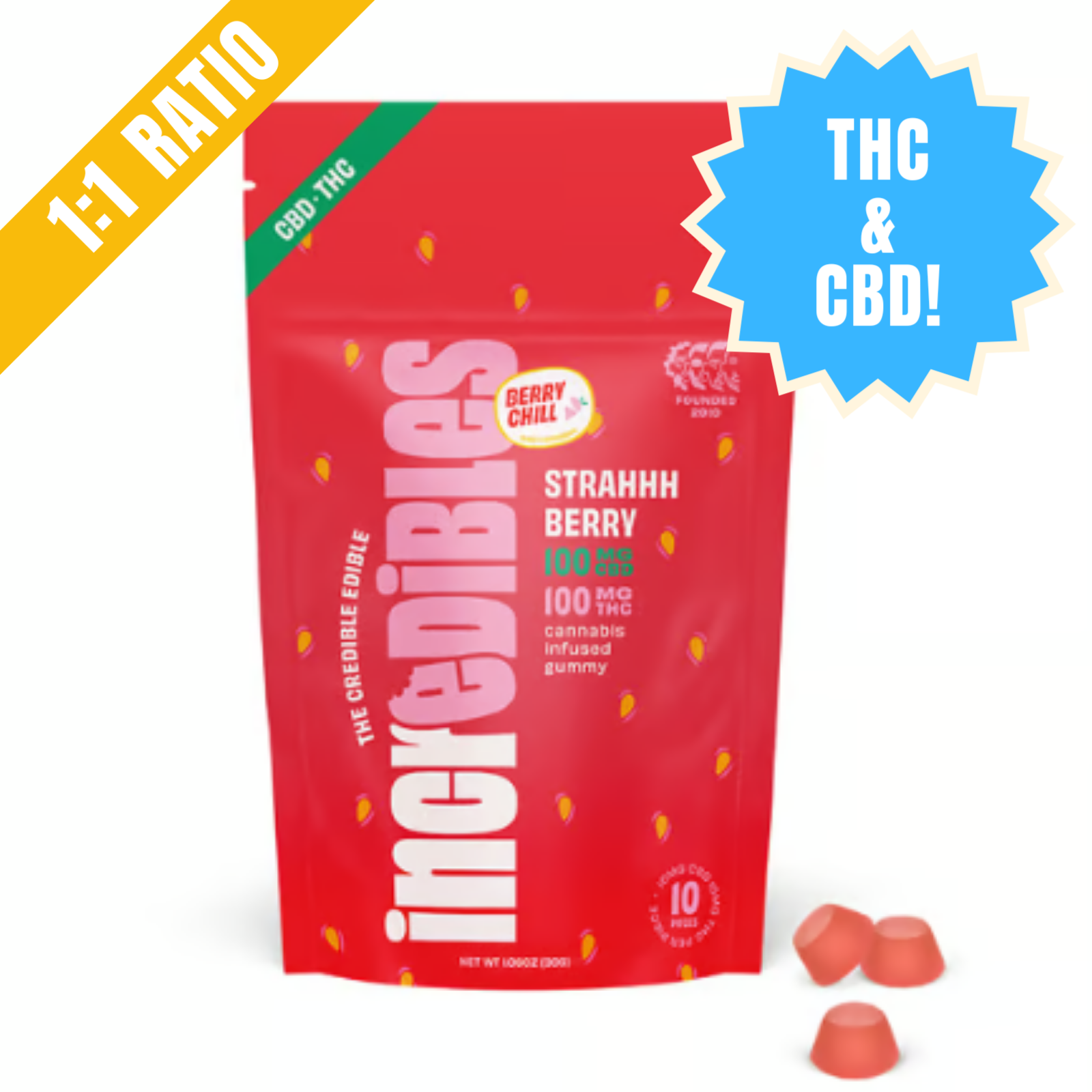 Photograph of product: STRAHHHBERRY GUMMIES | 100MG