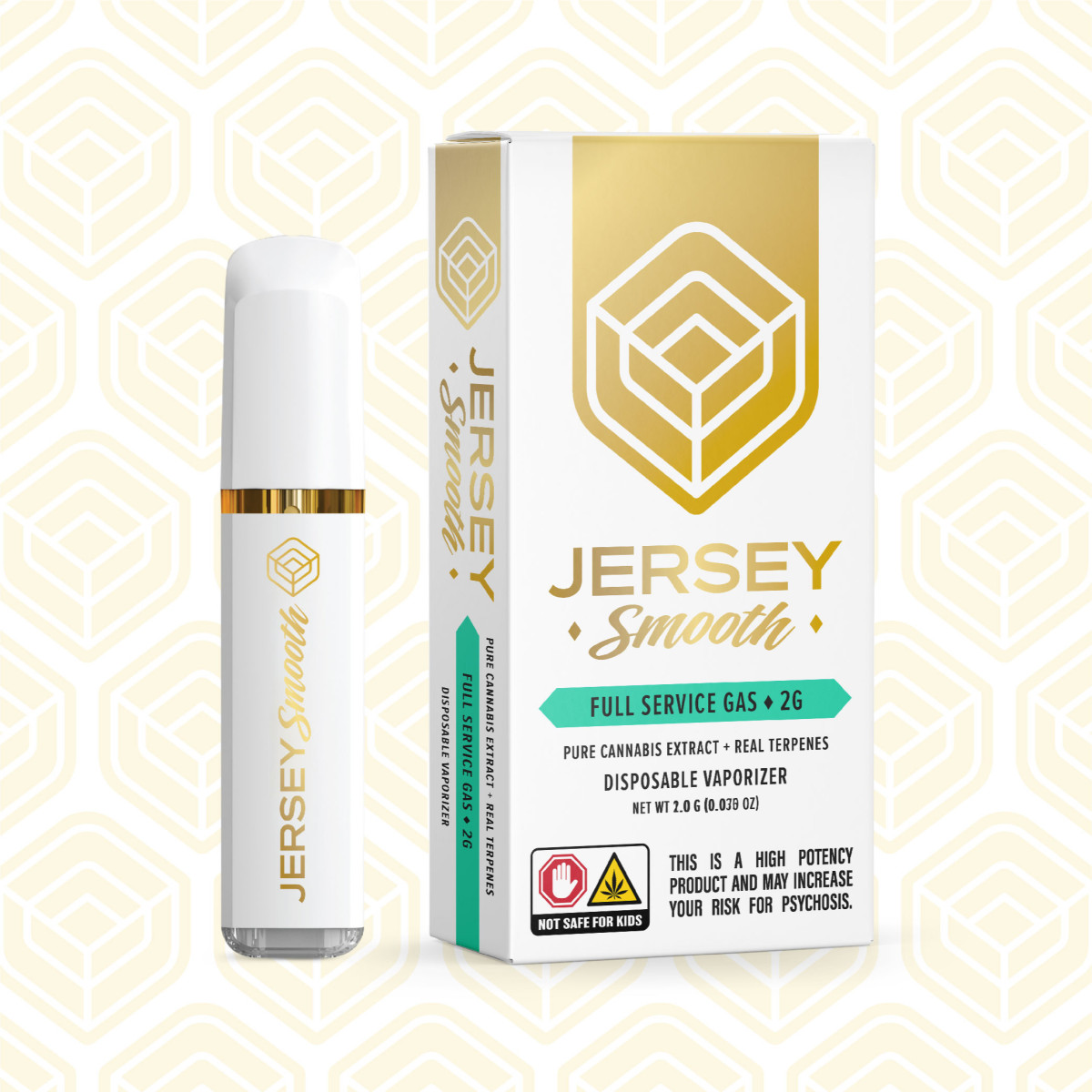 Photograph of product: Jersey Smooth Full Service Gas (I) Disposable 2g