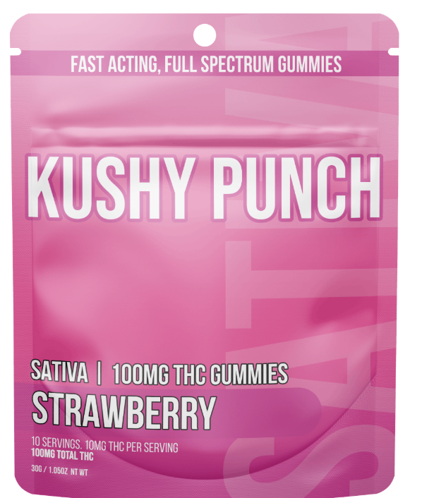 Photograph of product: Individual Oui'd Strawberry Gummy 100mg   100 Mg