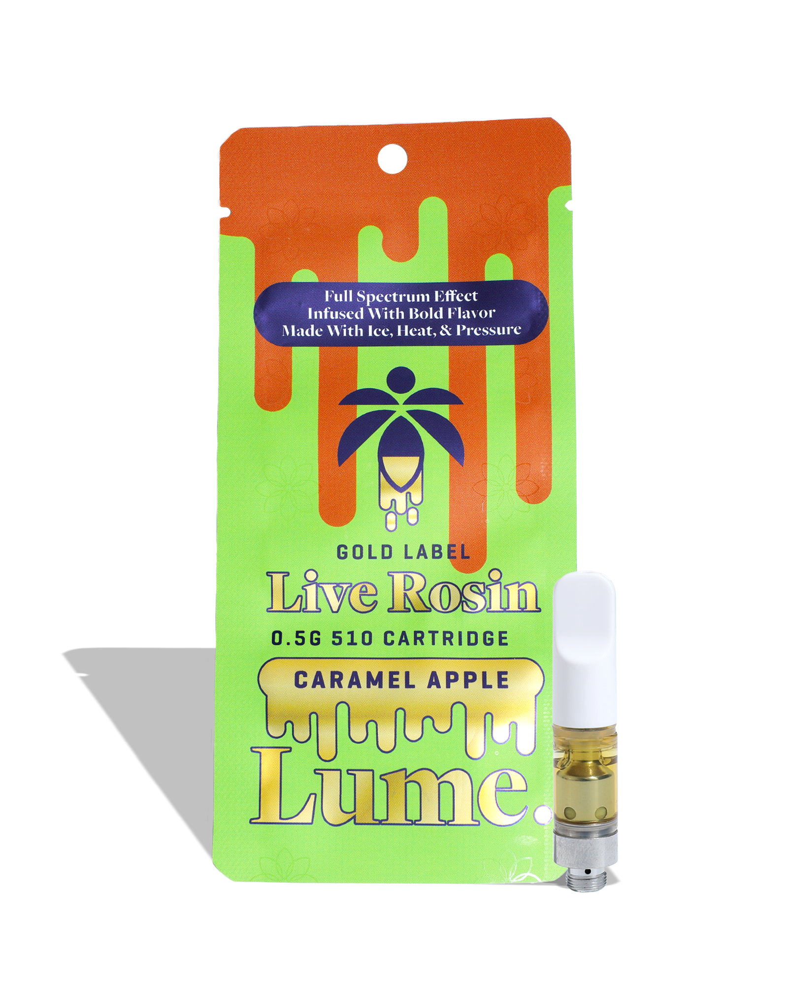 Photograph of product: CARAMEL APPLE LIVE ROSIN CART 0.5G