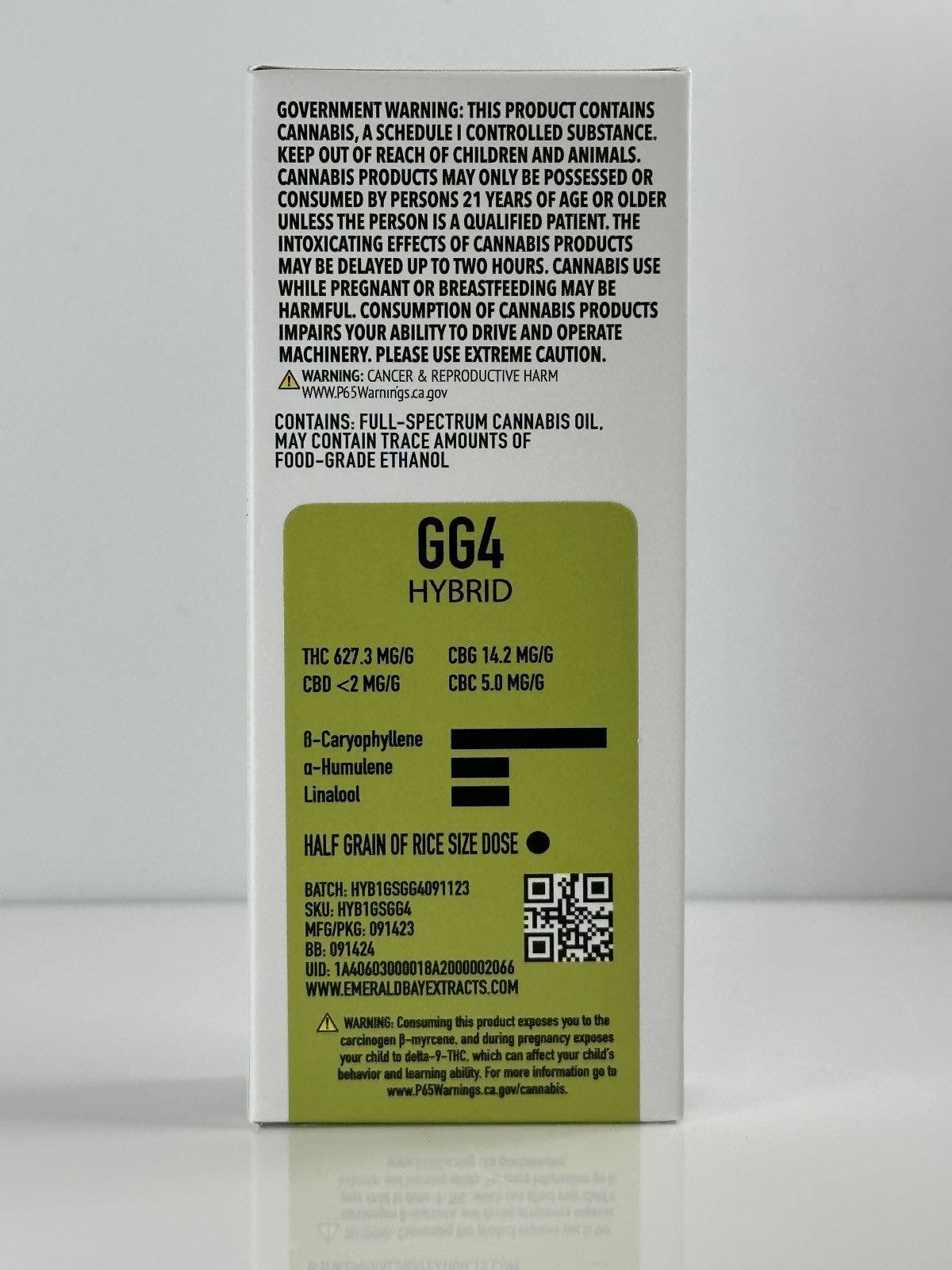 Photograph of product: Emerald Bay Extracts 1g GG4 RSO