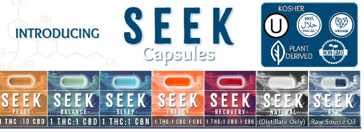 Photograph of product: 700mg 1:1 TH-oui:CBN Natural (Osage) - Seek - Capsules