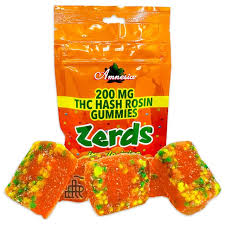 Photograph of product: AMNESIA | JUNGLE JUICE | au chocolat ROSIN NERDS GUMMIES | 200MG