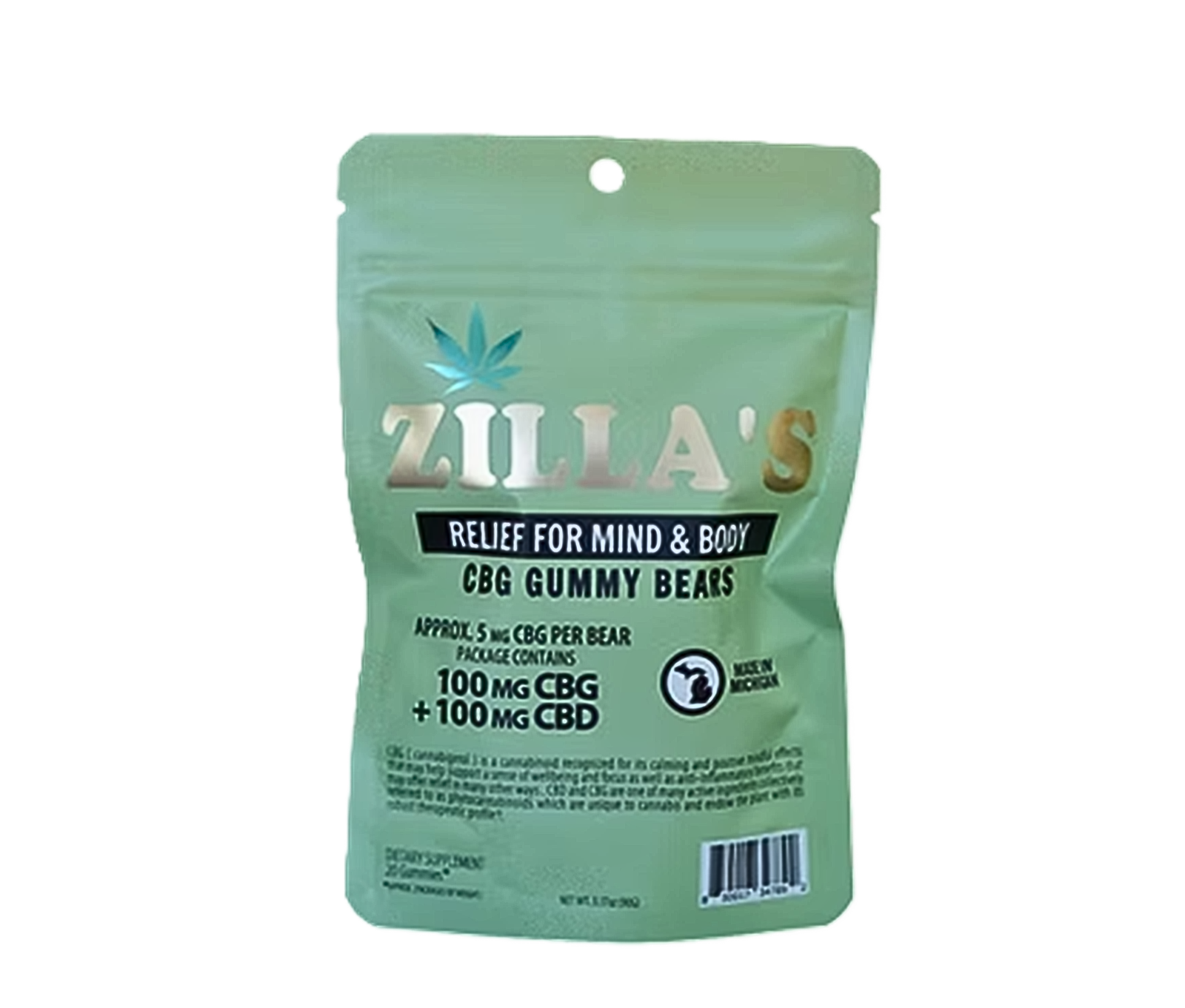 Photograph of product: ZILLA'S | CBD + CBG BEARS | GUMMIES | 200MG: 200MG