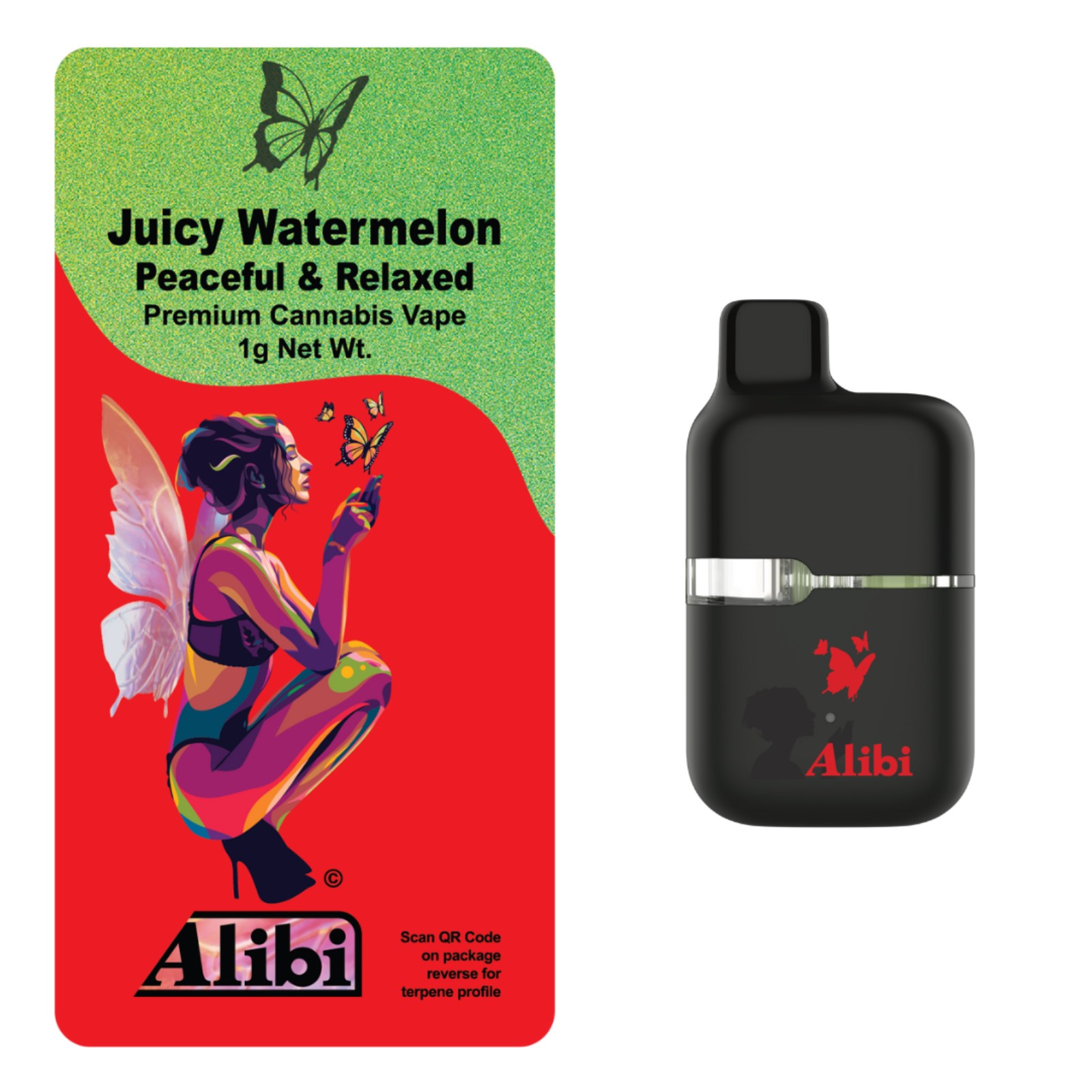 Photograph of product: Alibi | Juicy Watermelon | 1G Disposable Vape