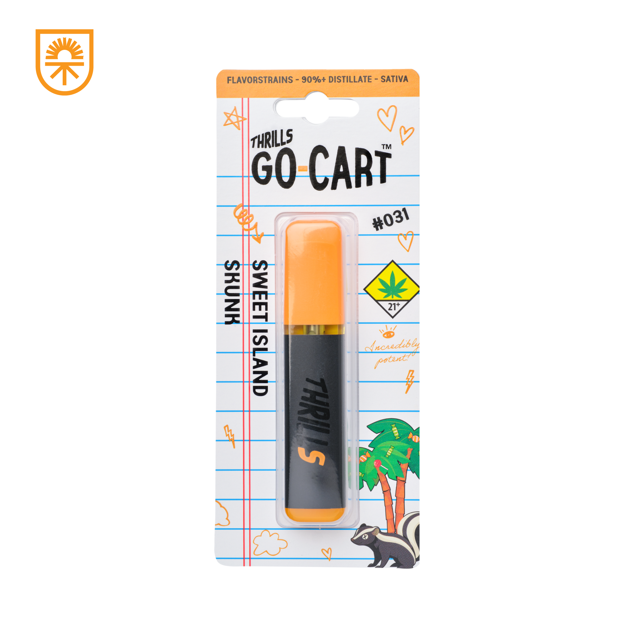 Photograph of product: Sweet Island Skunk - FlavorStrains Go-Cart - All-In-One - 1g
