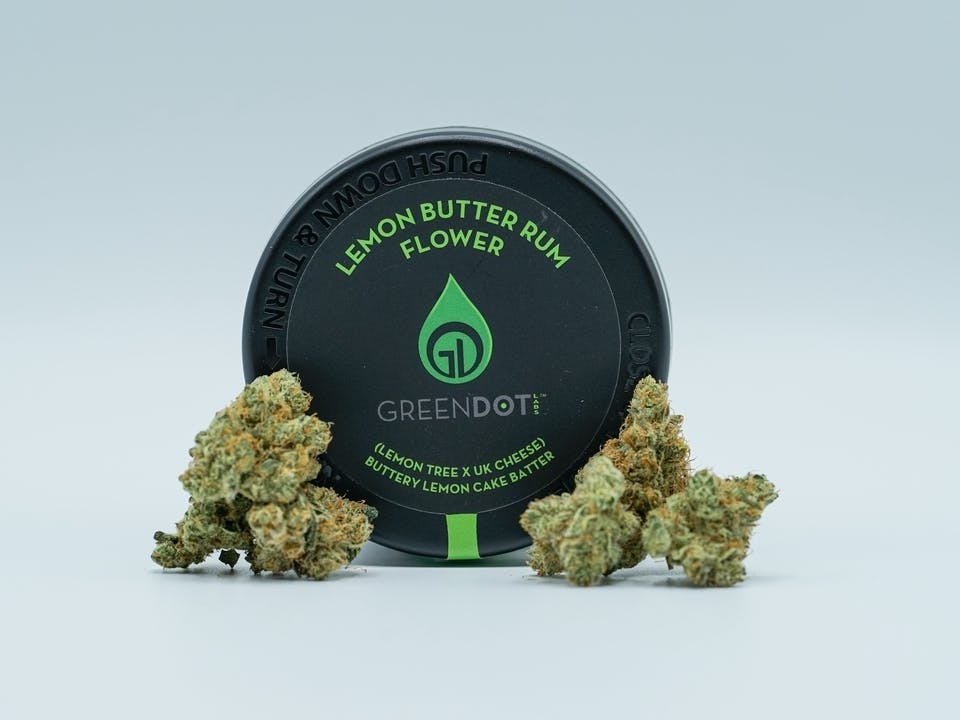 Photograph of product: Green Dot (omc): Lemon Butter Rum 3.5g - Eighth