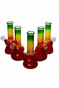 Photograph of product: Bong - 5" Rasta Bubble Bong With Finger Carb