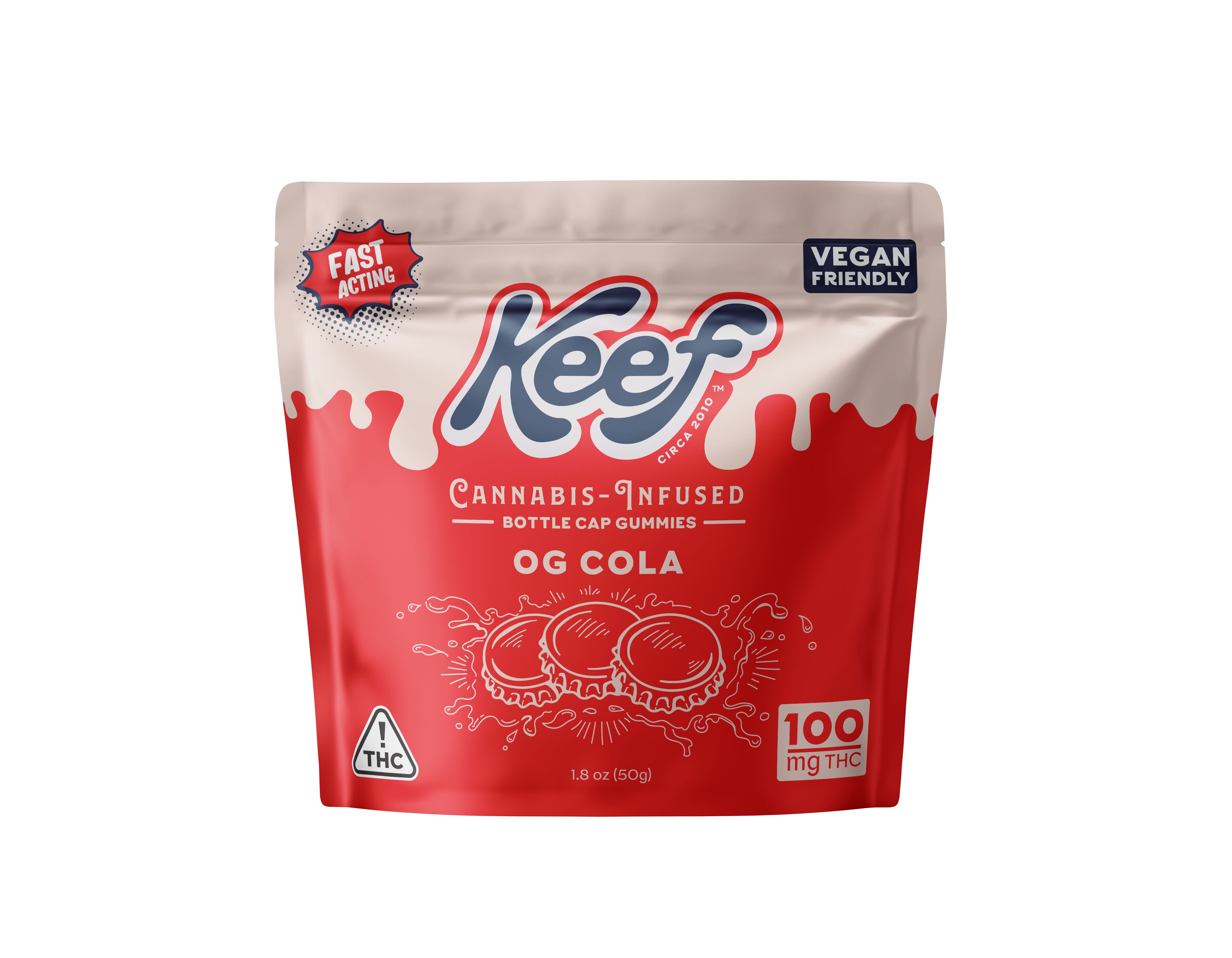 Photograph of product: Keef Bottle Cap Gummies Original Cola