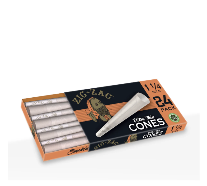 Photograph of product: ZIG-ZAG Ultra Thin Pre Rolled Paper Cones - 1 1/4