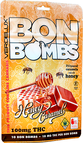 Photograph of product: Bon Bombs | Honey Caramel | DOH | 10pk | 100mg TH-oui